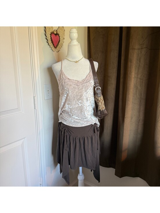 Danskin Tops - Danskin Medium Rose Pink Crushed Velvet Tank Top Ballerina Bella Swan Coquette